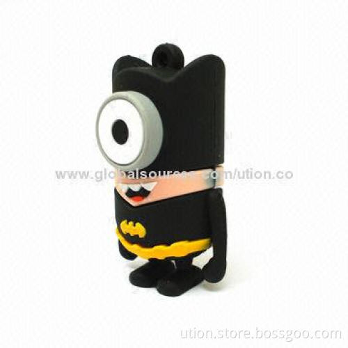 Cartoon USB Flash Drive with 512MB to 16GB Storage Capacity and Ten Years Data Retention